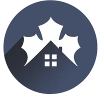Logo featuring a house with holly leaves above it.