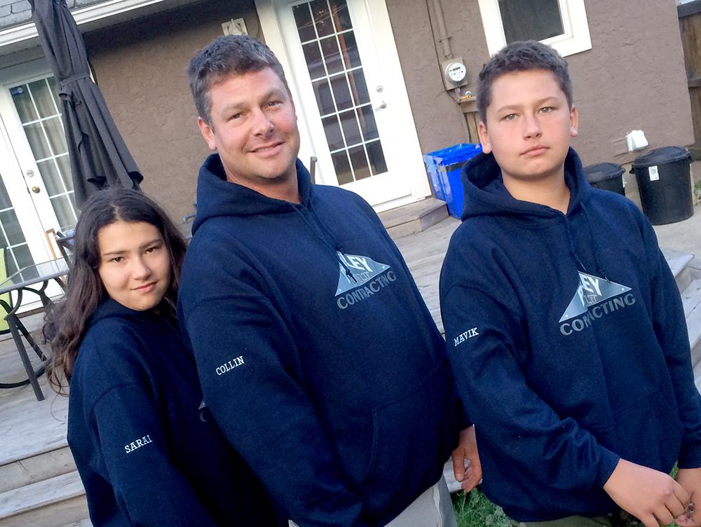 Collin and family representing PenleyBuilt, your local Edmonton deck builders